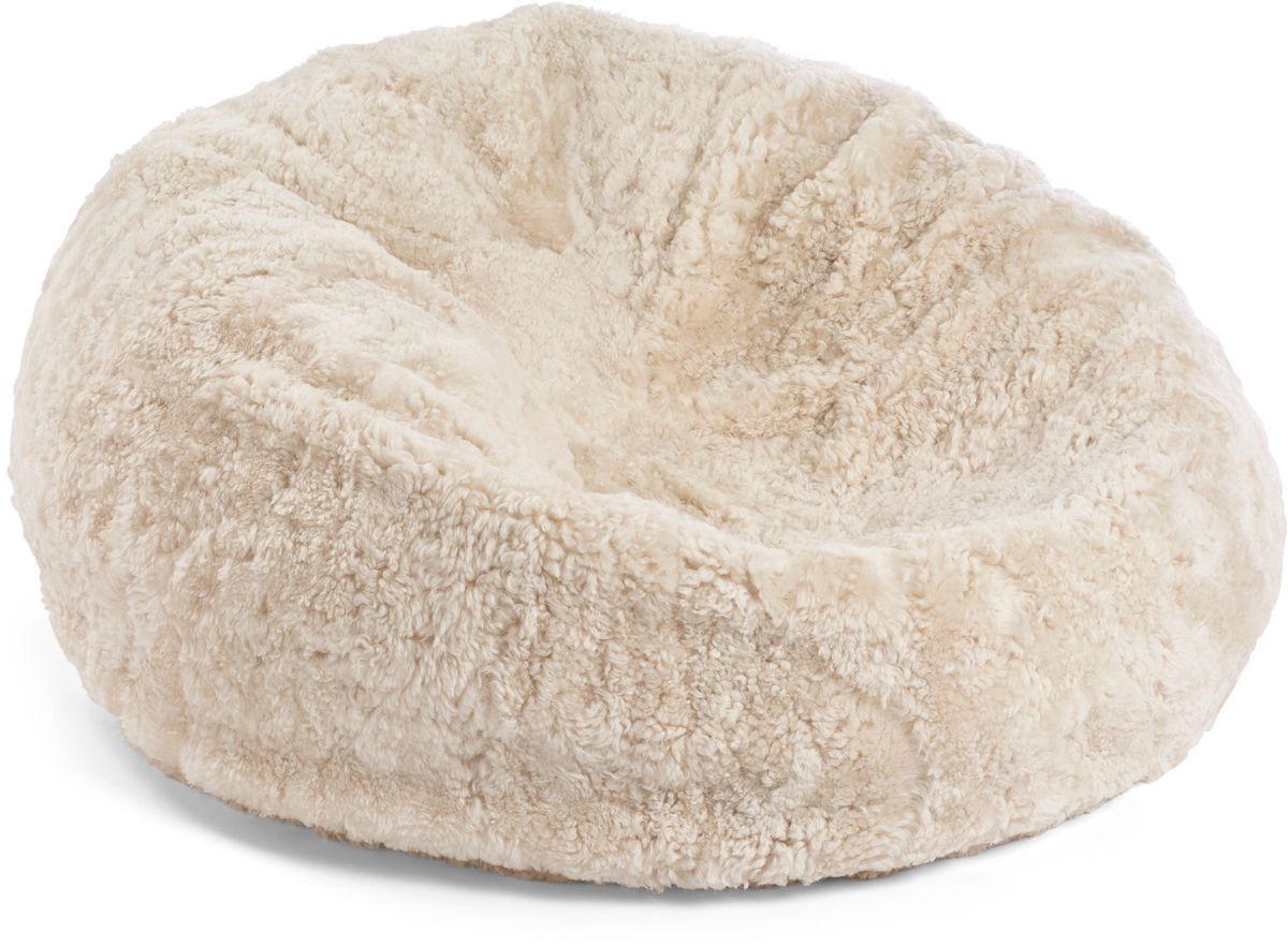 Natures Collection Round Sheepskin Bean Bag | Short Wool | Medium | Large