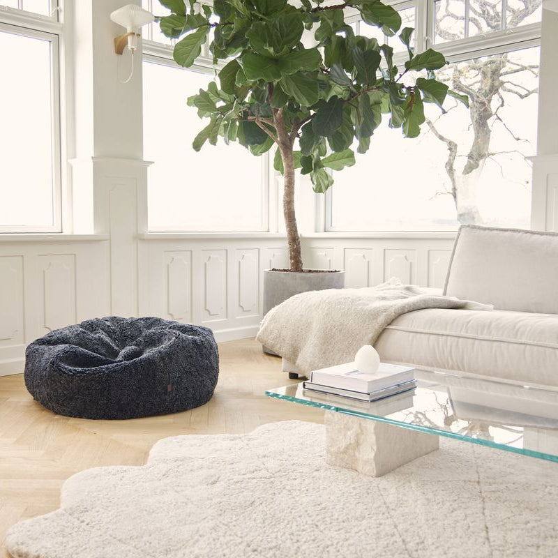 Natures Collection Round Sheepskin Bean Bag | Short Wool | Medium | Large