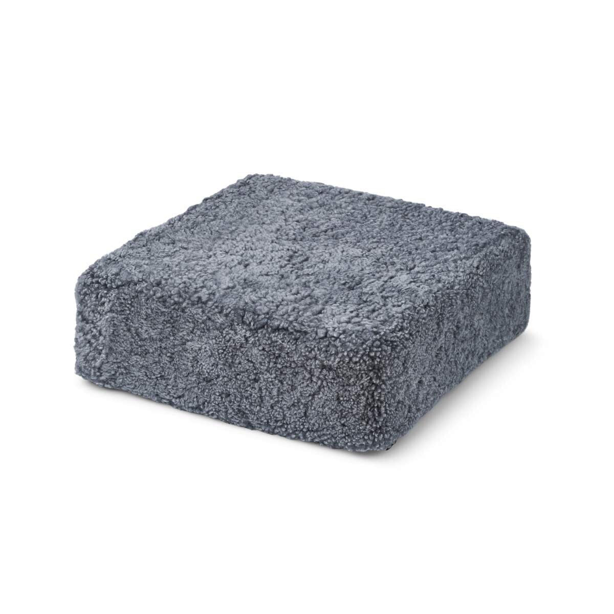 Natures Collection Short Wool Curly Sheepskin Pouf