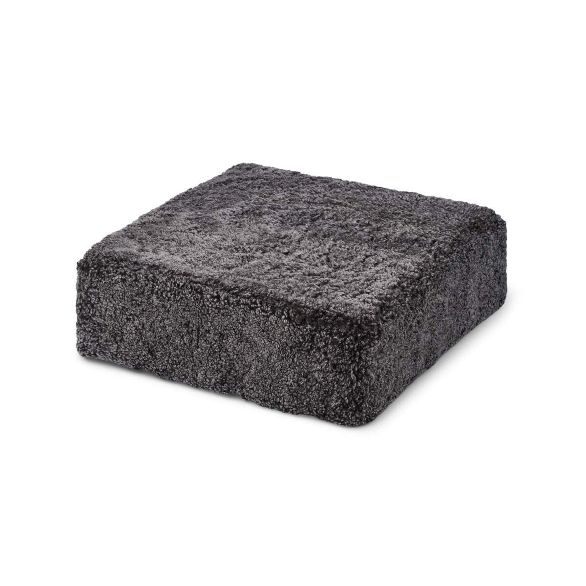 Natures Collection Short Wool Curly Sheepskin Pouf
