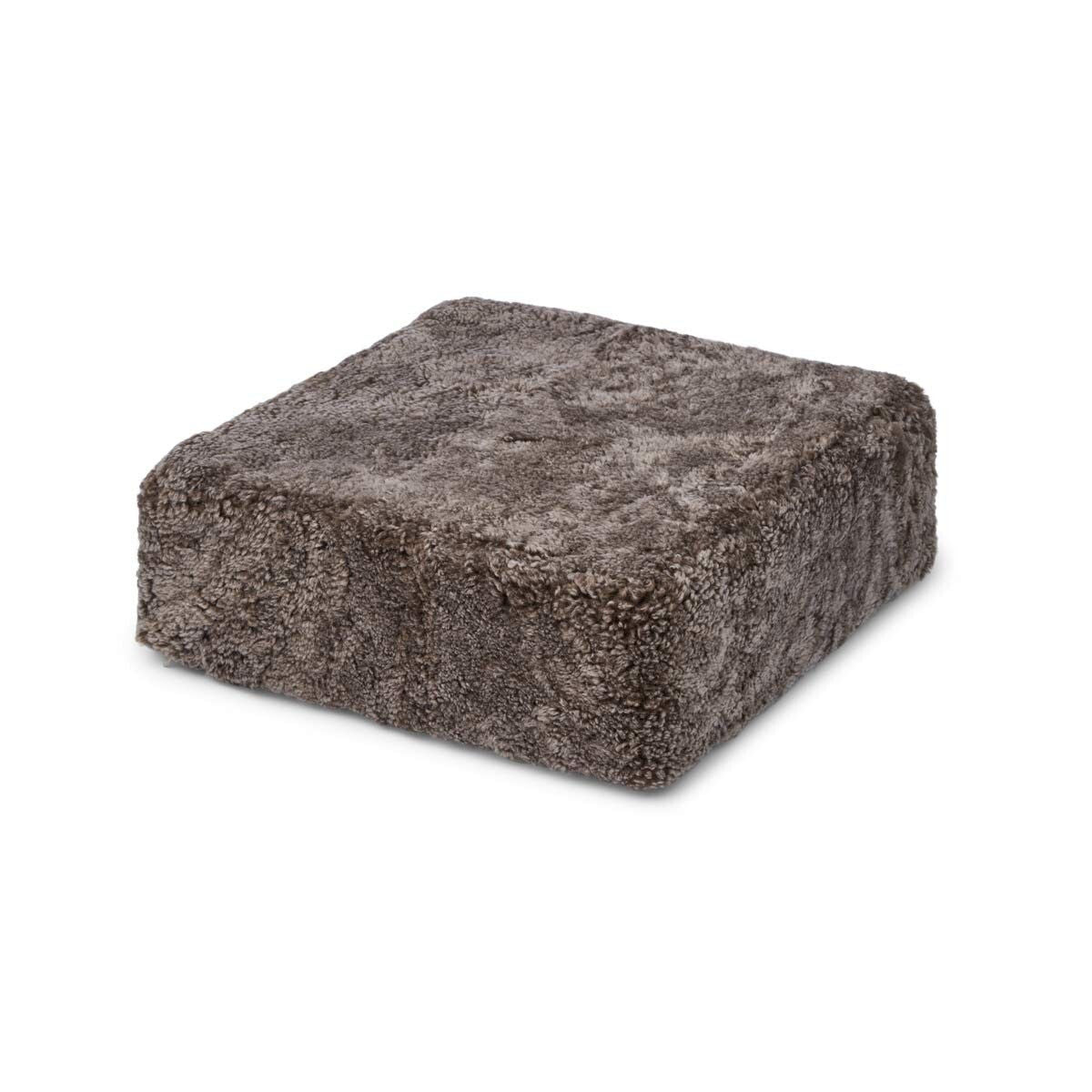 Natures Collection Short Wool Curly Sheepskin Pouf