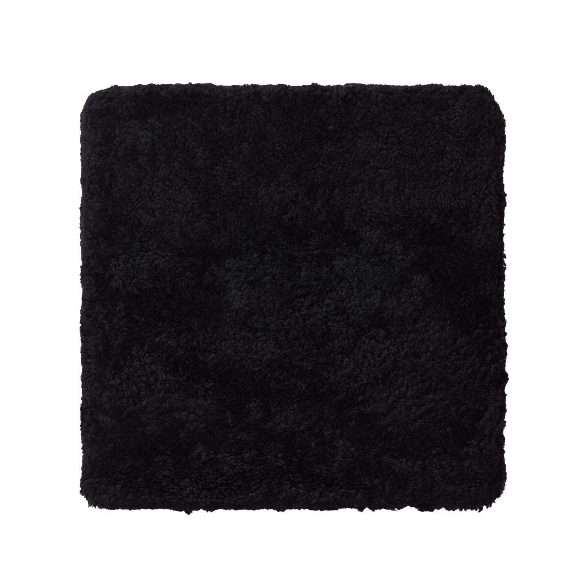 Natures Collection Short Wool Curly Sheepskin Pouf
