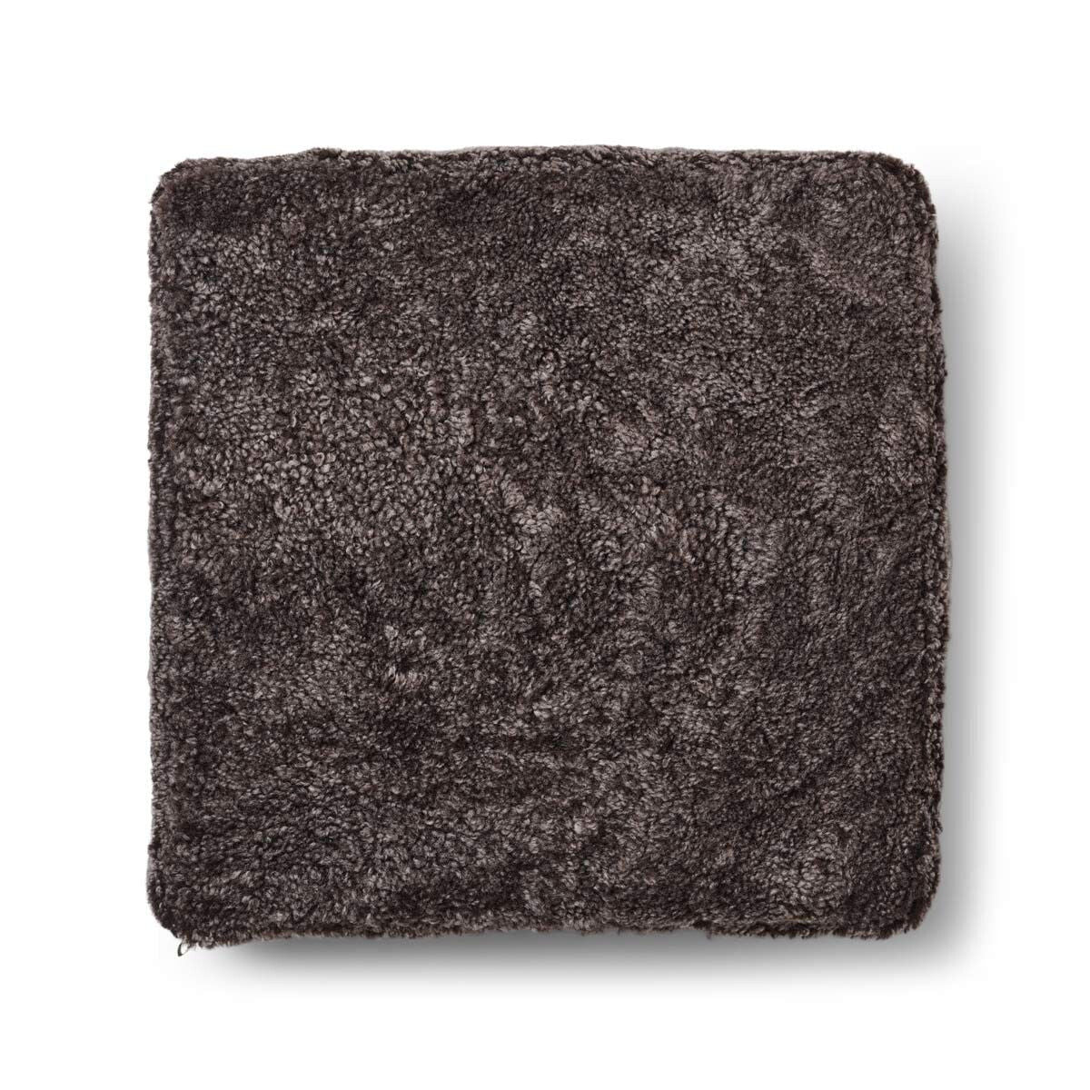 Natures Collection Short Wool Curly Sheepskin Pouf