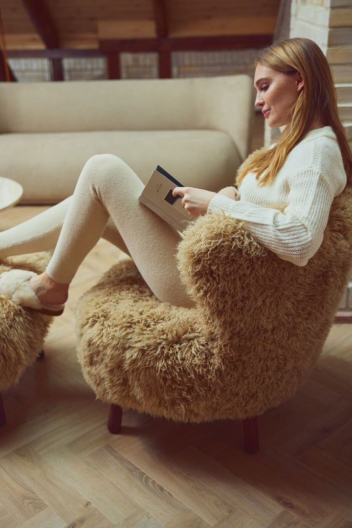 Natures Collection Emily Lounge Chair | Long Wool