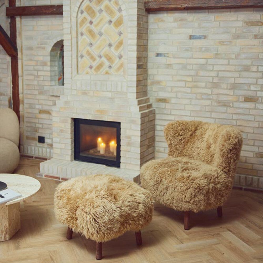 Natures Collection Emily Lounge Chair | Long Wool