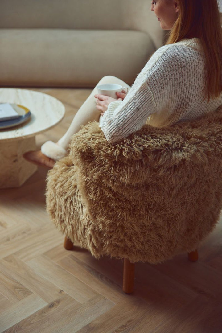 Natures Collection Emily Lounge Chair | Long Wool