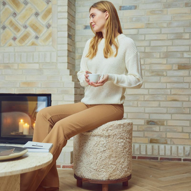 Natures Collection Simon Stool | Short Wool