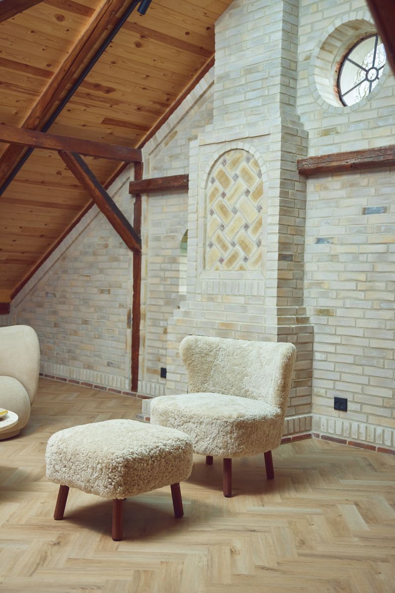 Natures Collection Emil Foot Rest Stool | Short Wool