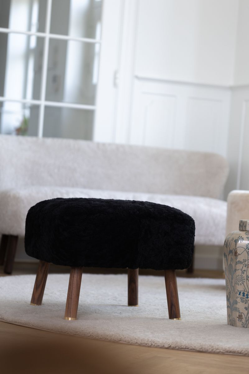 Natures Collection Emil Foot Rest Stool | Short Wool