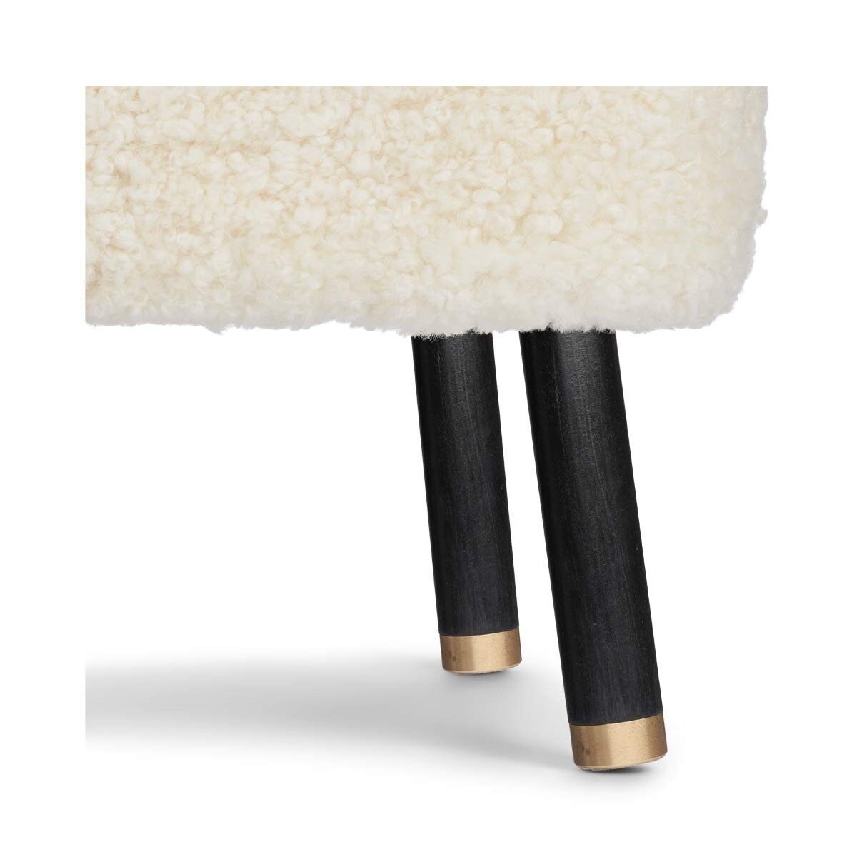 Natures Collection Emil Foot Rest Stool | Short Wool