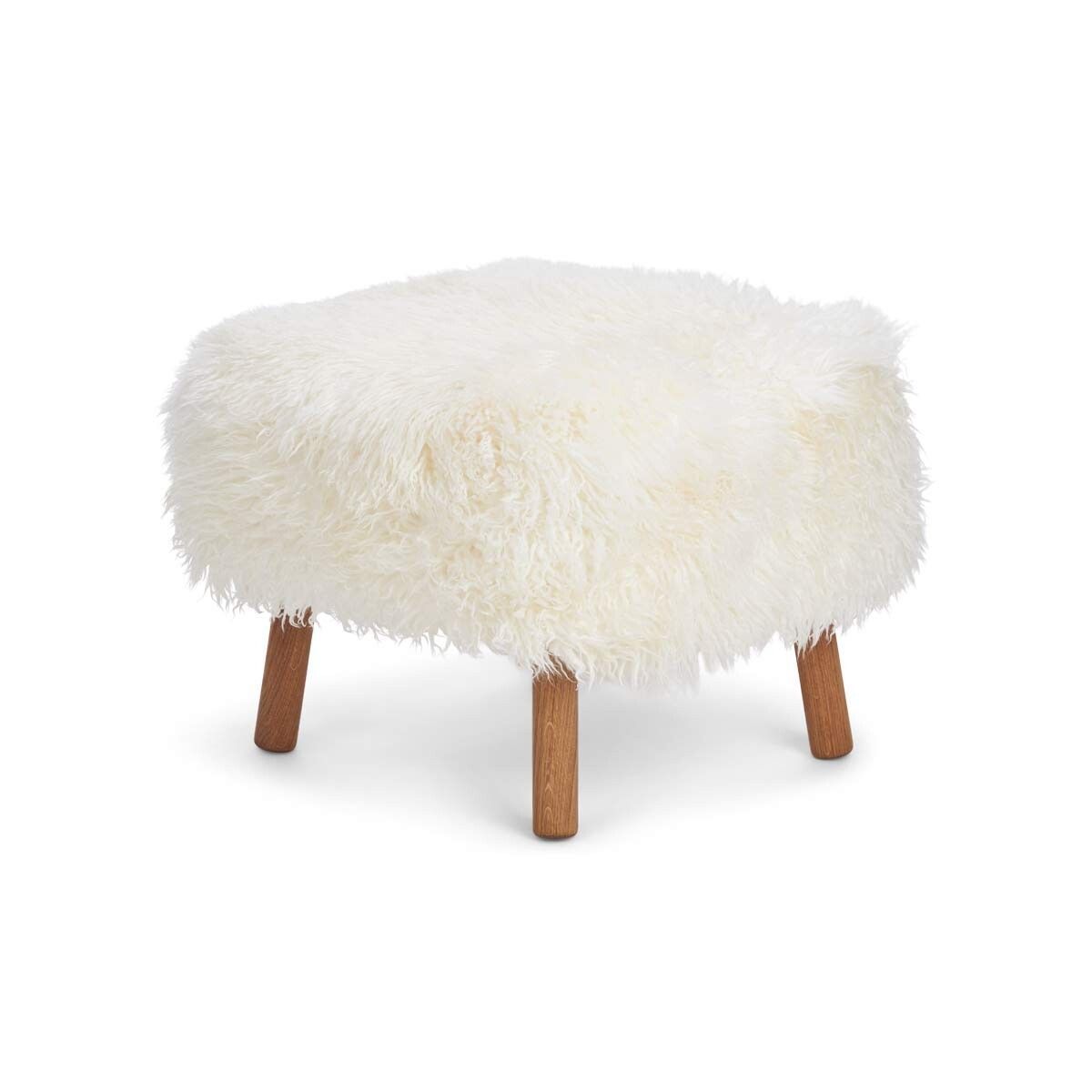 Natures Collection Emil Foot Rest Stool | Long Wool
