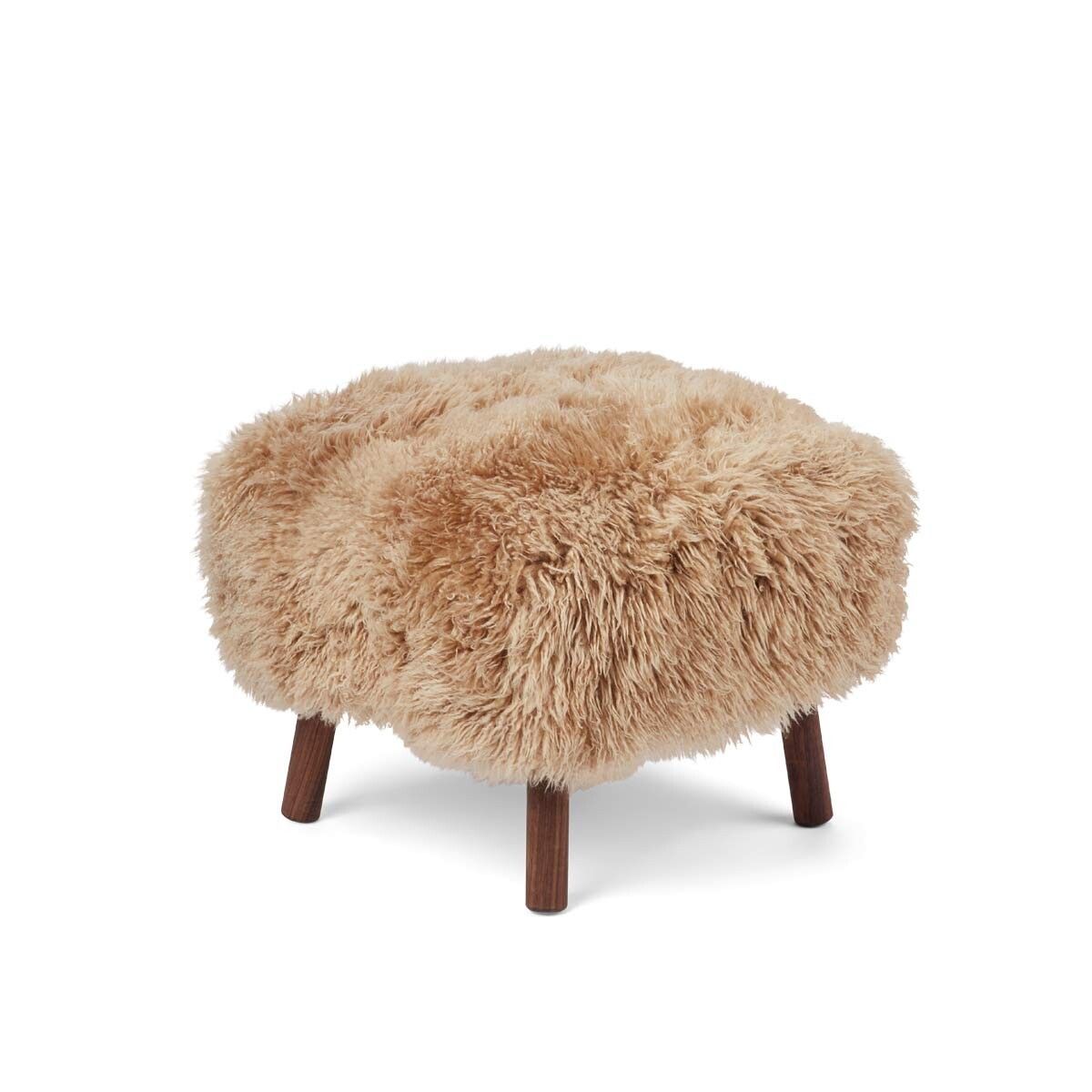 Natures Collection Emil Foot Rest Stool | Long Wool