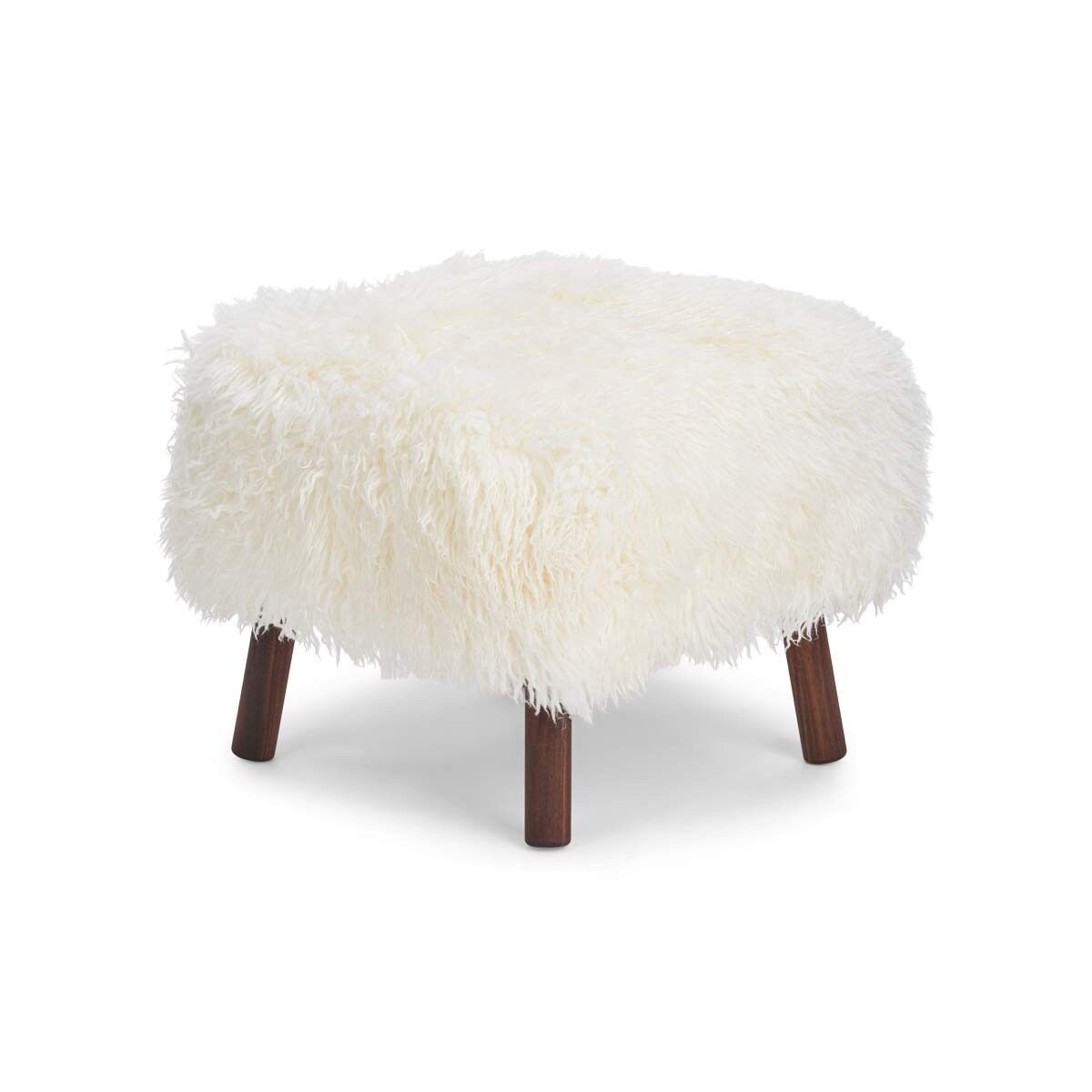 Natures Collection Emil Foot Rest Stool | Long Wool
