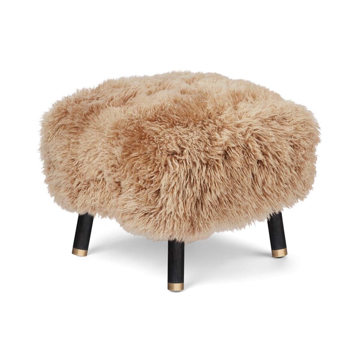 Natures Collection Emil Foot Rest Stool | Long Wool