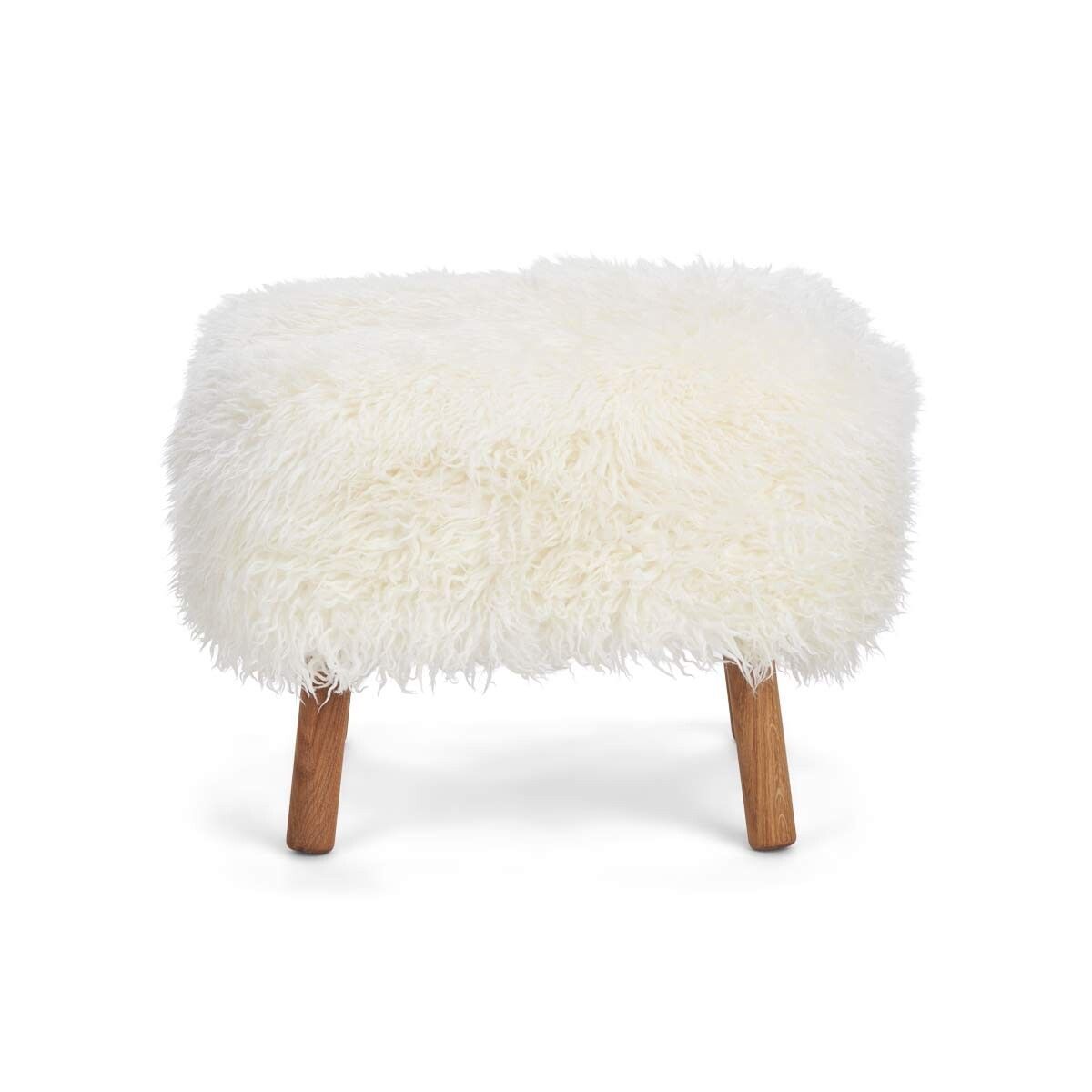 Natures Collection Emil Foot Rest Stool | Long Wool
