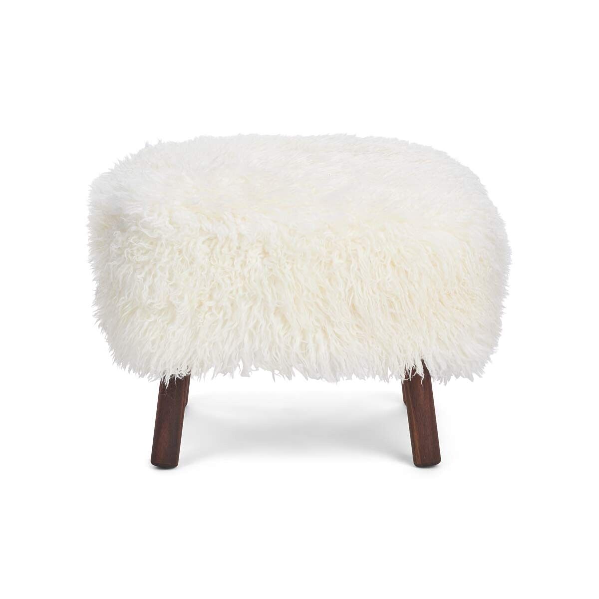Natures Collection Emil Foot Rest Stool | Long Wool