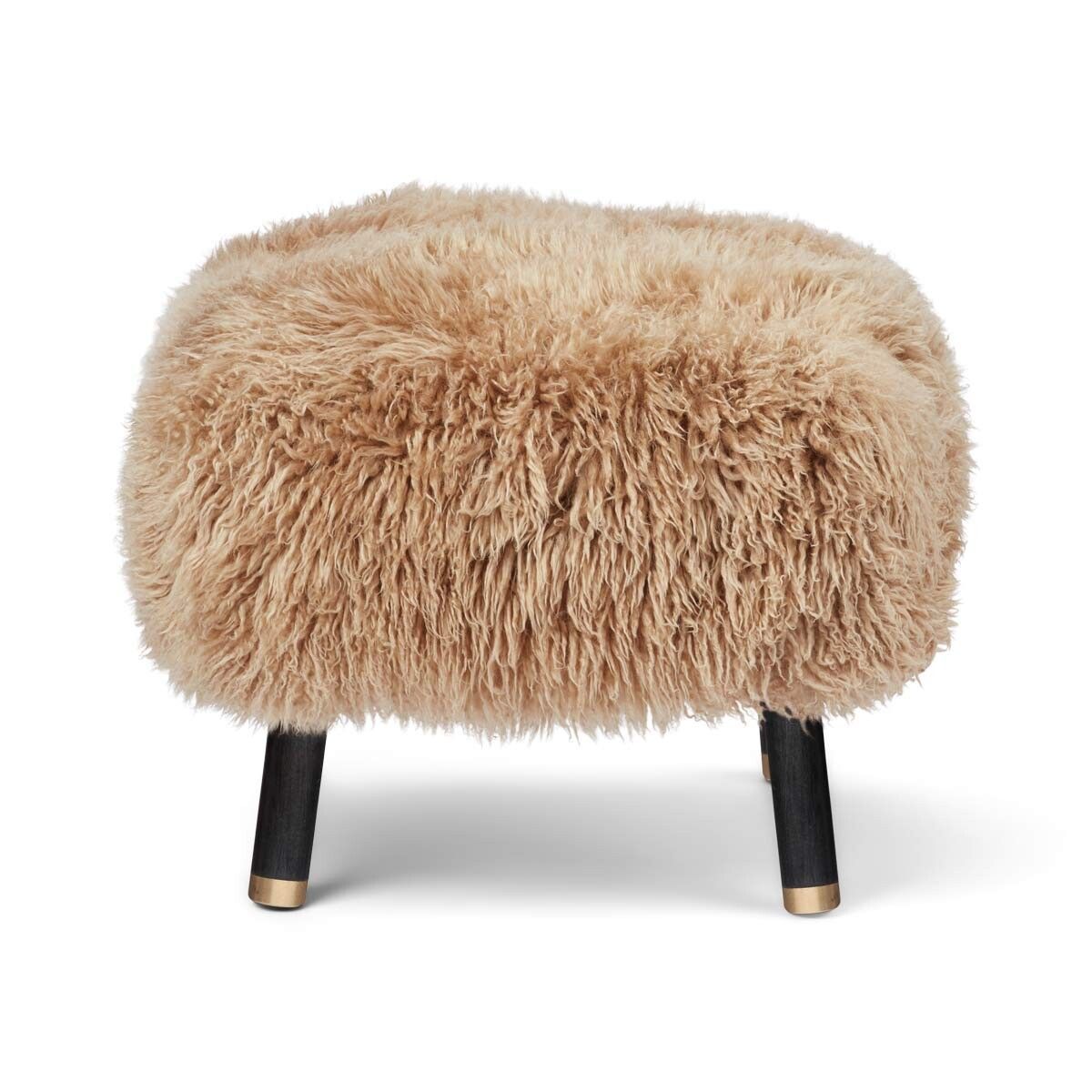 Natures Collection Emil Foot Rest Stool | Long Wool