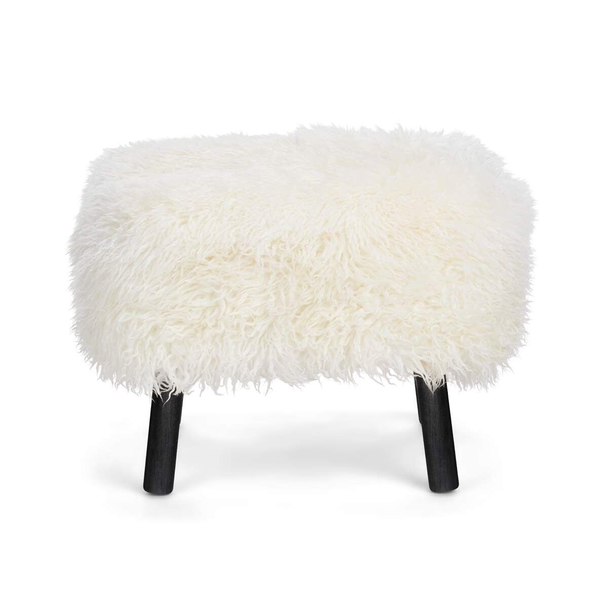 Natures Collection Emil Foot Rest Stool | Long Wool