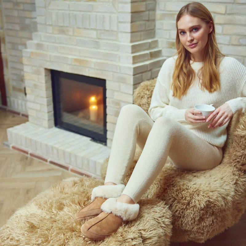 Natures Collection Emil Foot Rest Stool | Long Wool