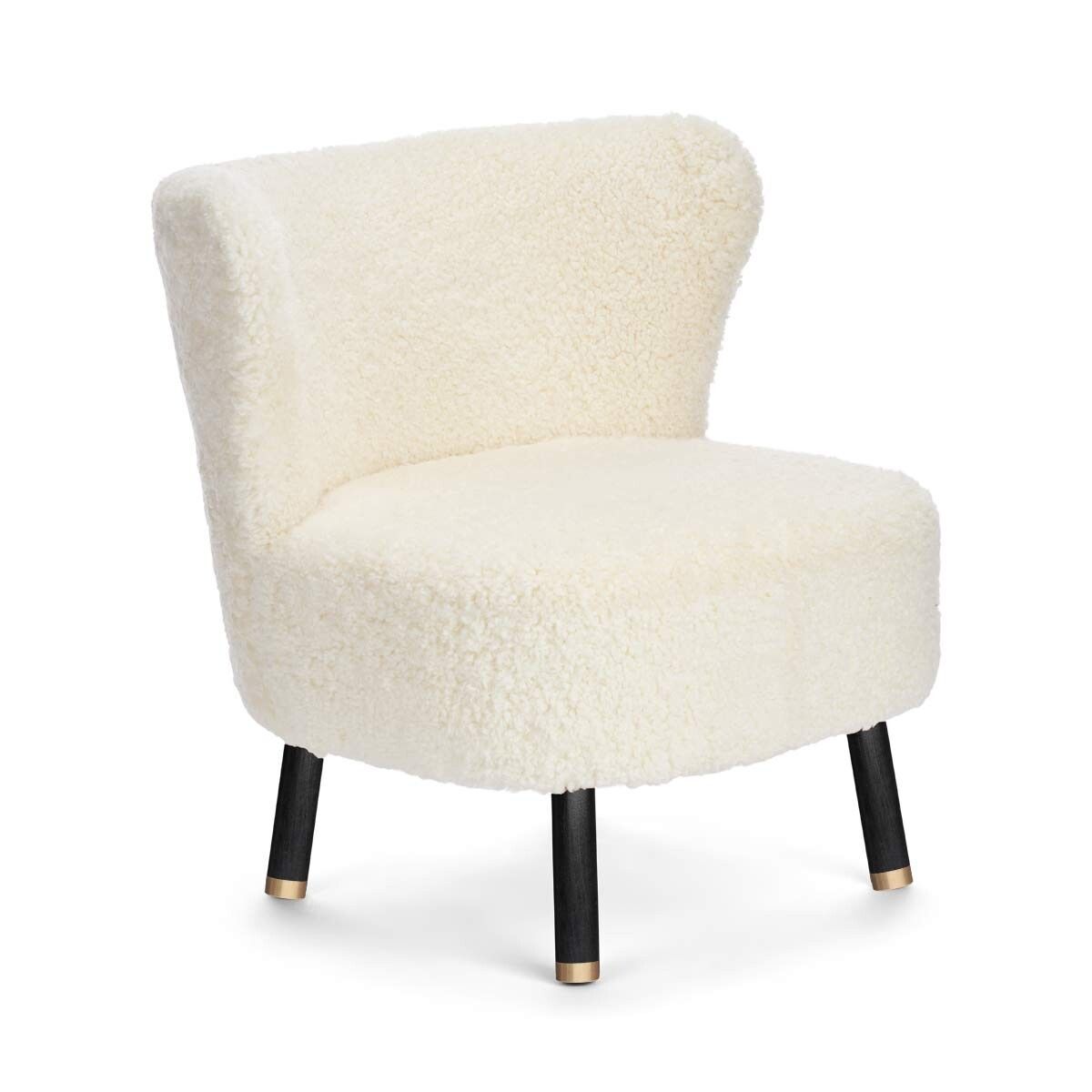 Natures Collection Emil Lounge Chair | Brass | Short Wool