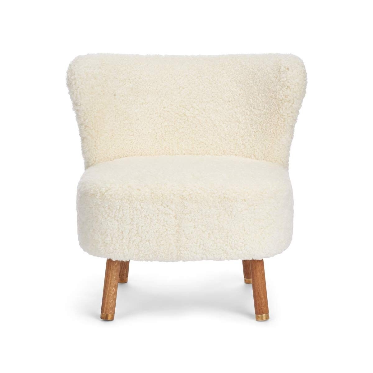 Natures Collection Emil Lounge Chair | Brass | Short Wool