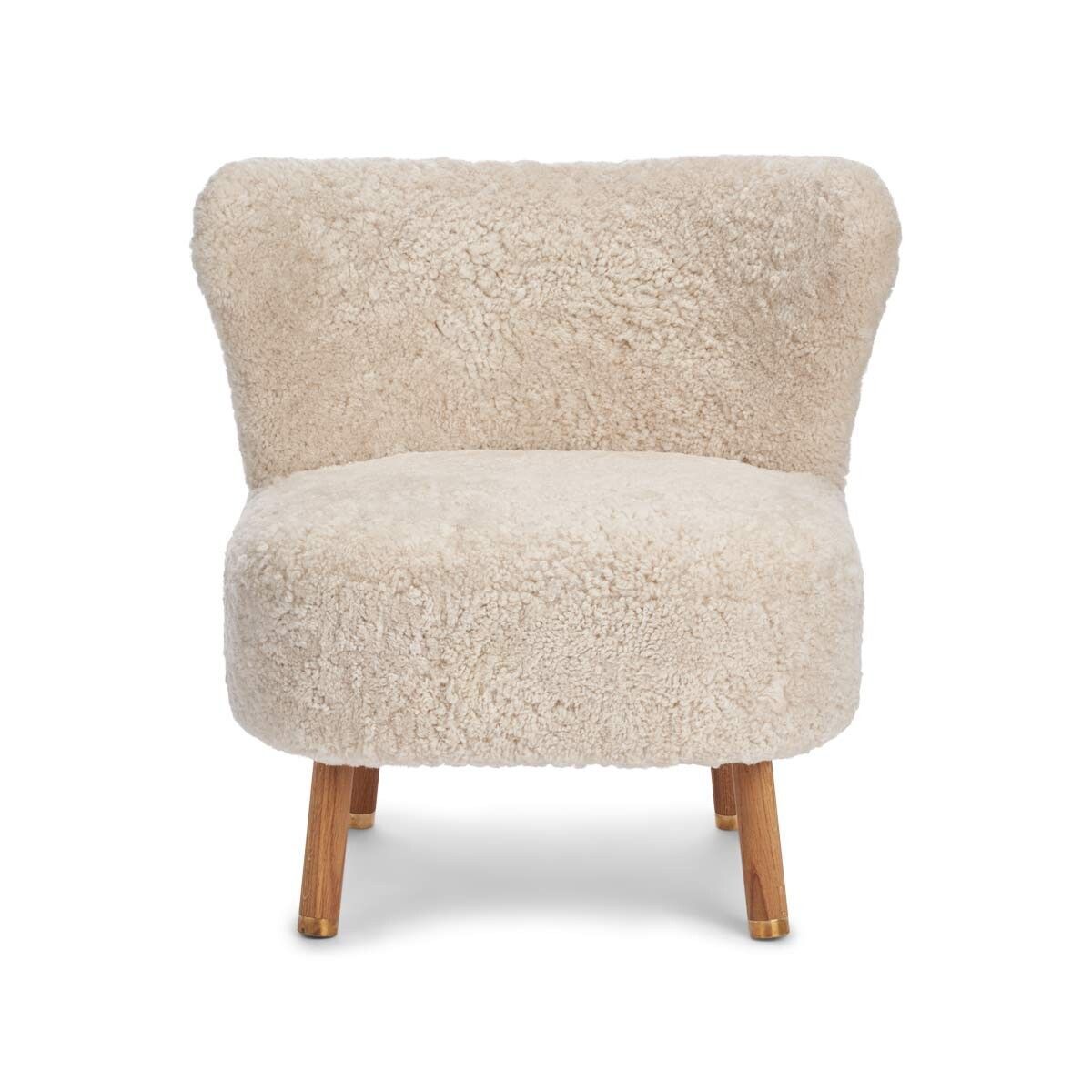 Natures Collection Emil Lounge Chair | Brass | Short Wool