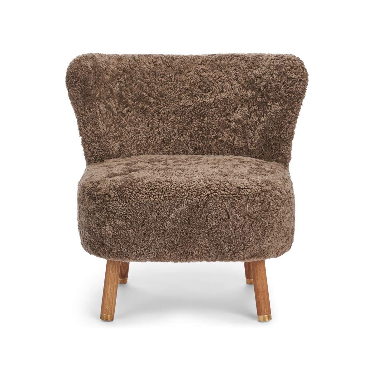 Natures Collection Emil Lounge Chair | Brass | Short Wool