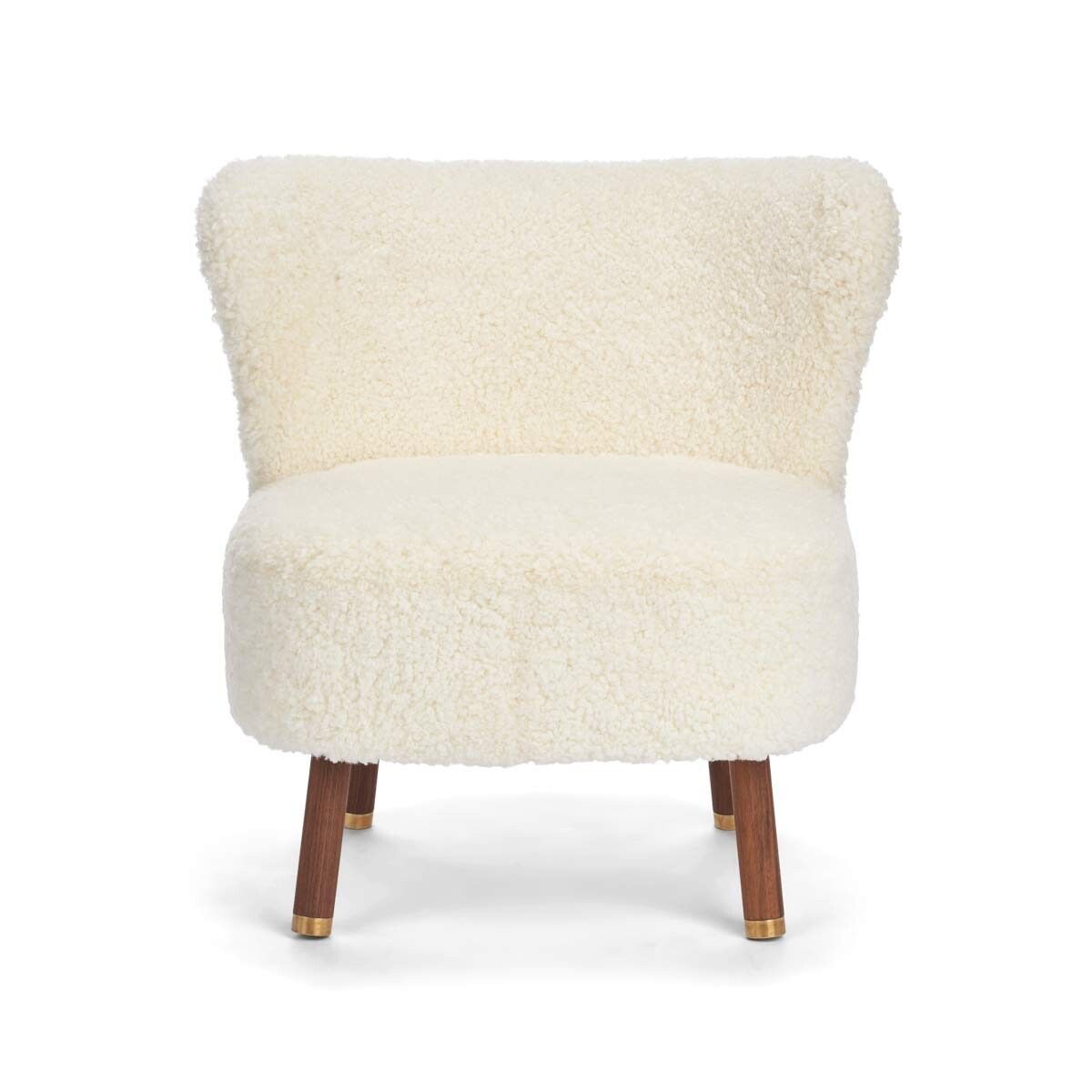 Natures Collection Emil Lounge Chair | Brass | Short Wool