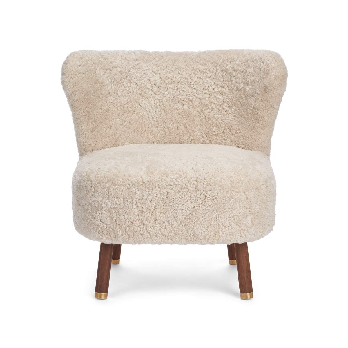 Natures Collection Emil Lounge Chair | Brass | Short Wool