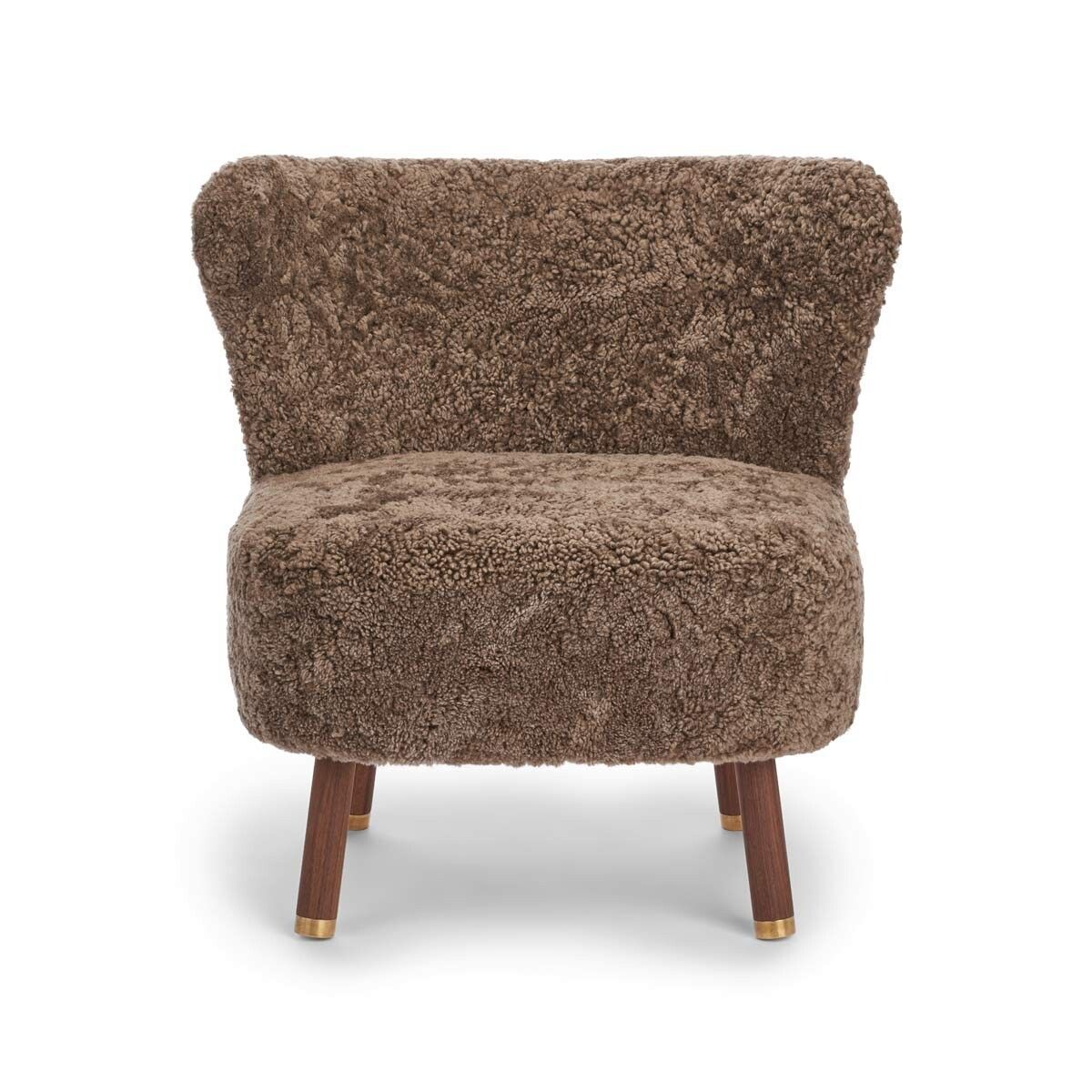 Natures Collection Emil Lounge Chair | Brass | Short Wool
