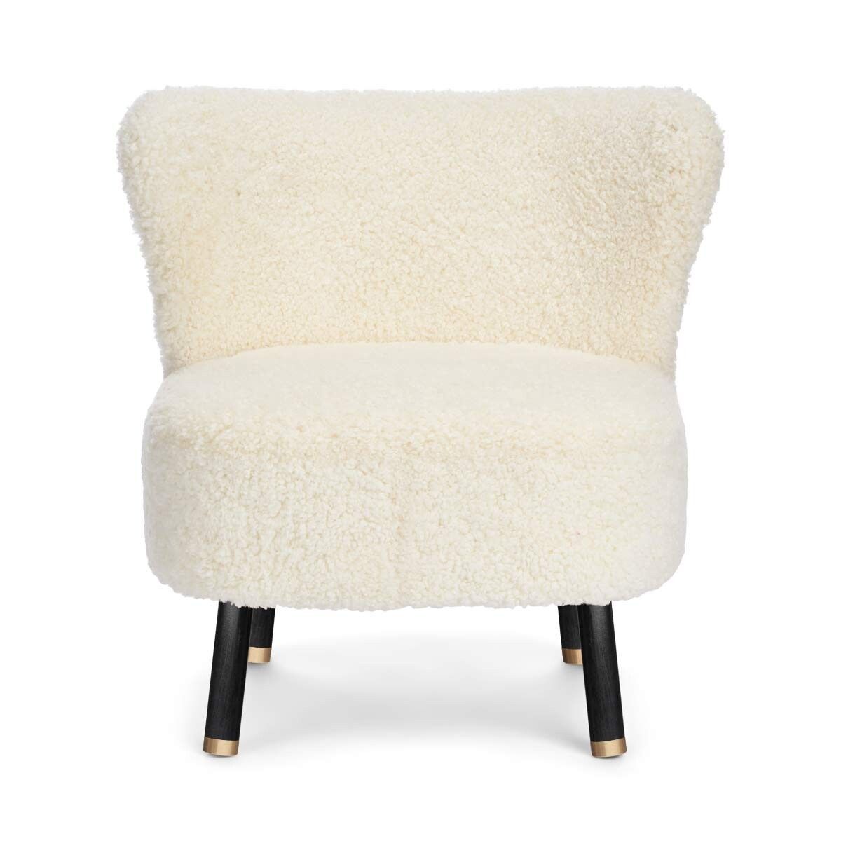 Natures Collection Emil Lounge Chair | Brass | Short Wool