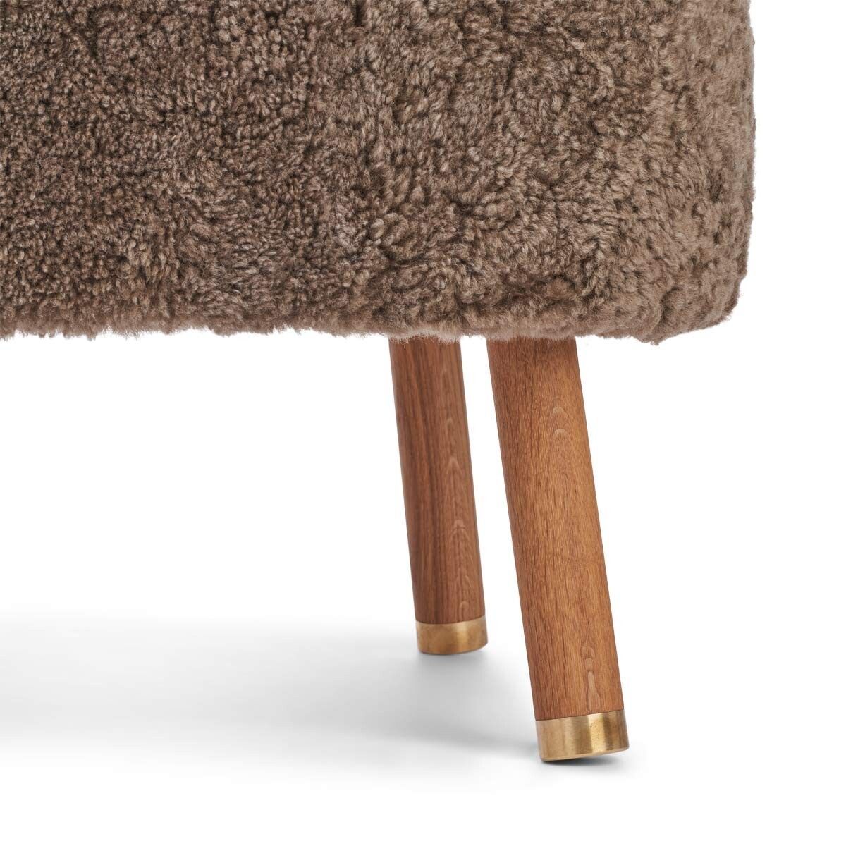 Natures Collection Emil Lounge Chair | Brass | Short Wool
