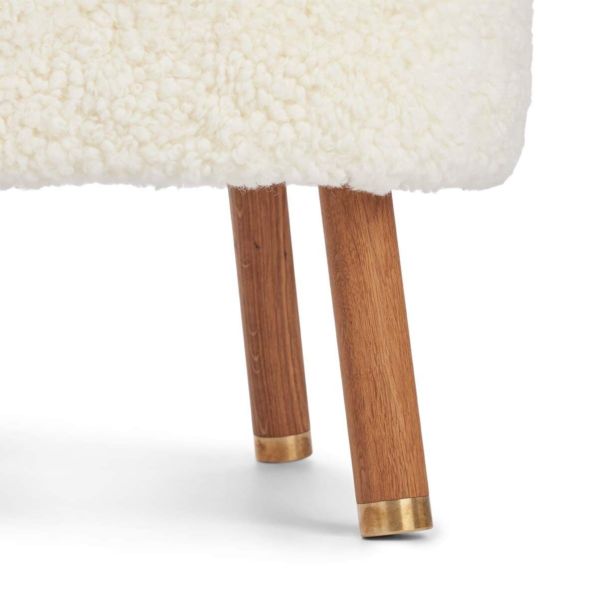 Natures Collection Emil Lounge Chair | Brass | Short Wool