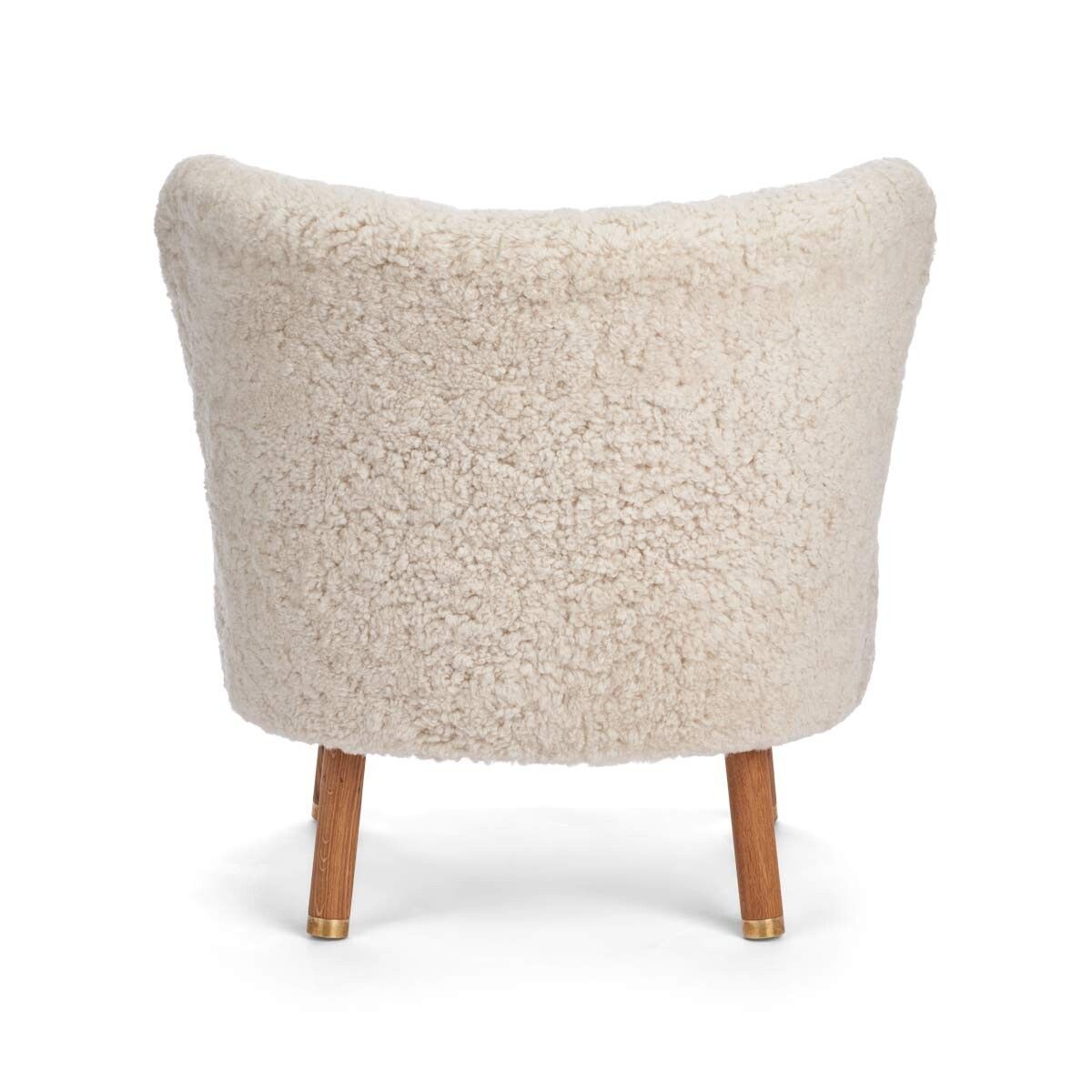 Natures Collection Emil Lounge Chair | Brass | Short Wool