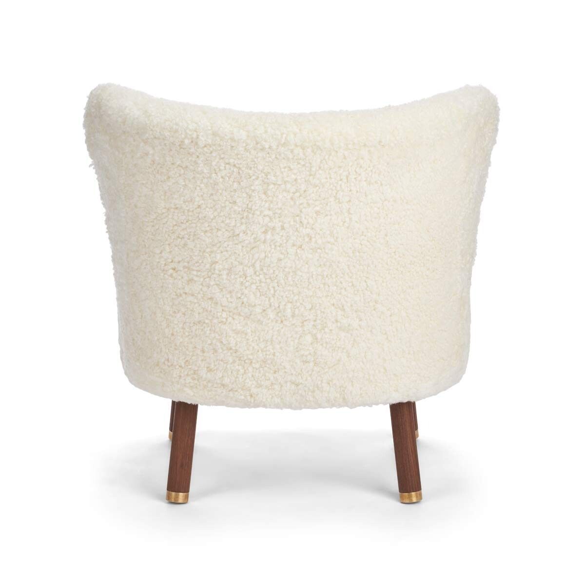 Natures Collection Emil Lounge Chair | Brass | Short Wool