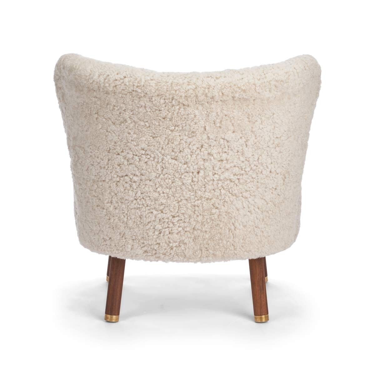 Natures Collection Emil Lounge Chair | Brass | Short Wool