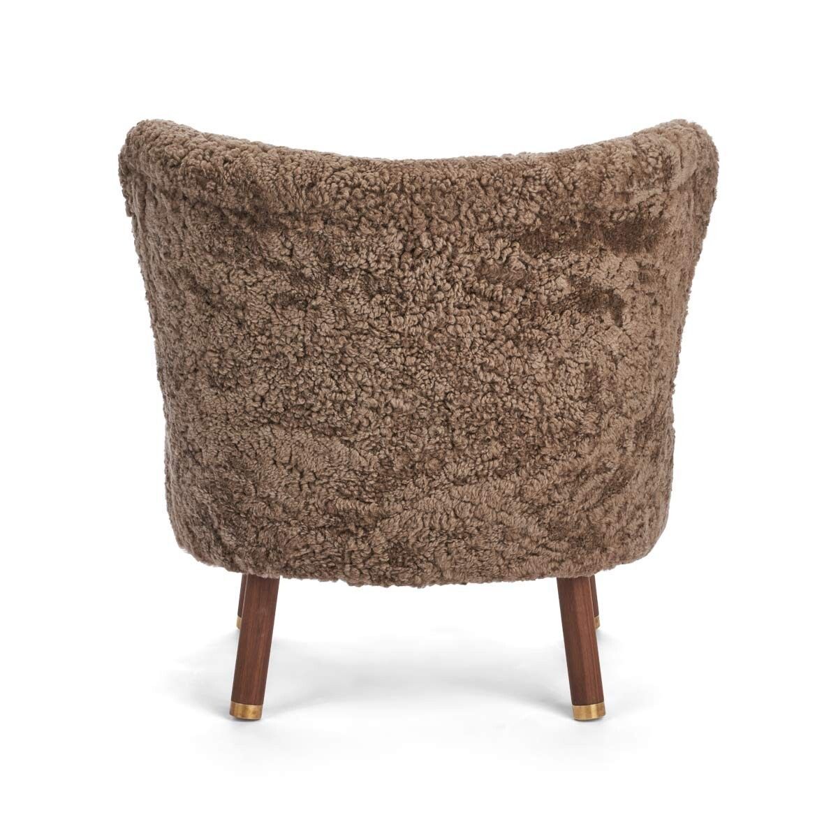 Natures Collection Emil Lounge Chair | Brass | Short Wool