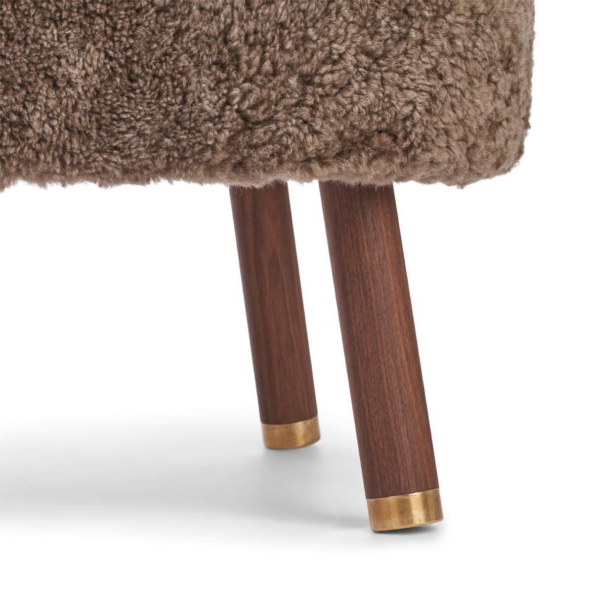 Natures Collection Emil Lounge Chair | Brass | Short Wool