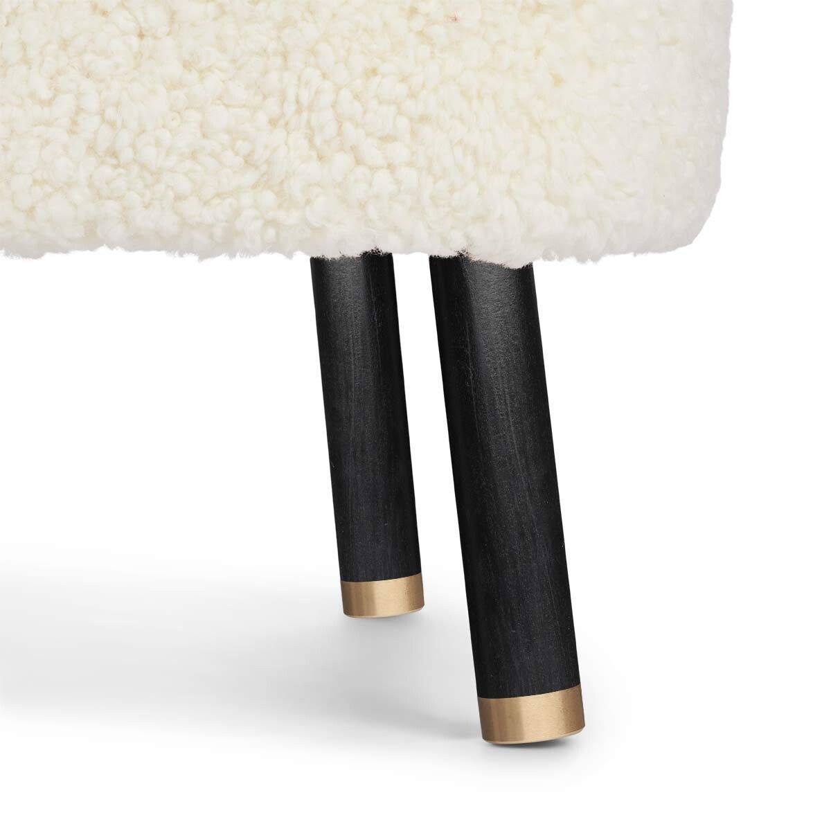 Natures Collection Emil Lounge Chair | Brass | Short Wool