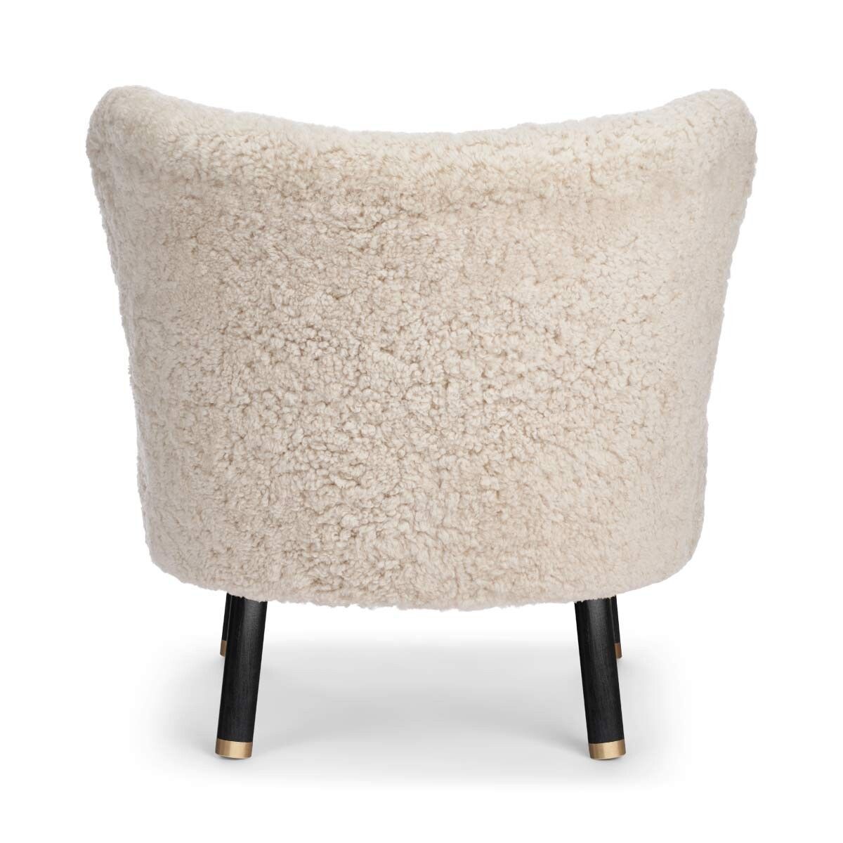 Natures Collection Emil Lounge Chair | Brass | Short Wool