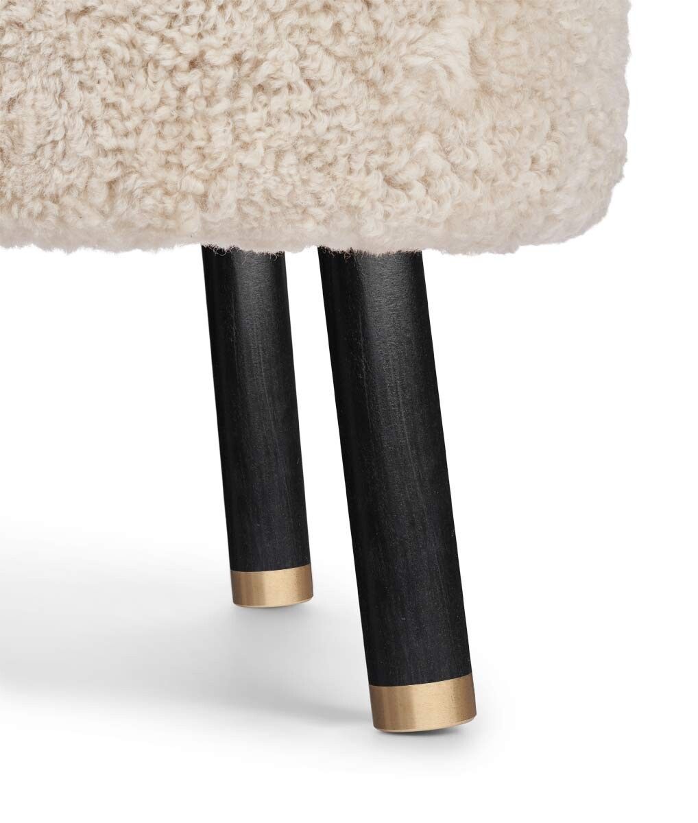 Natures Collection Emil Lounge Chair | Brass | Short Wool