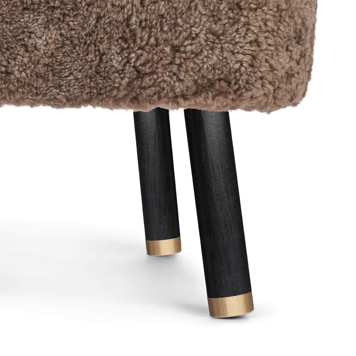 Natures Collection Emil Lounge Chair | Brass | Short Wool