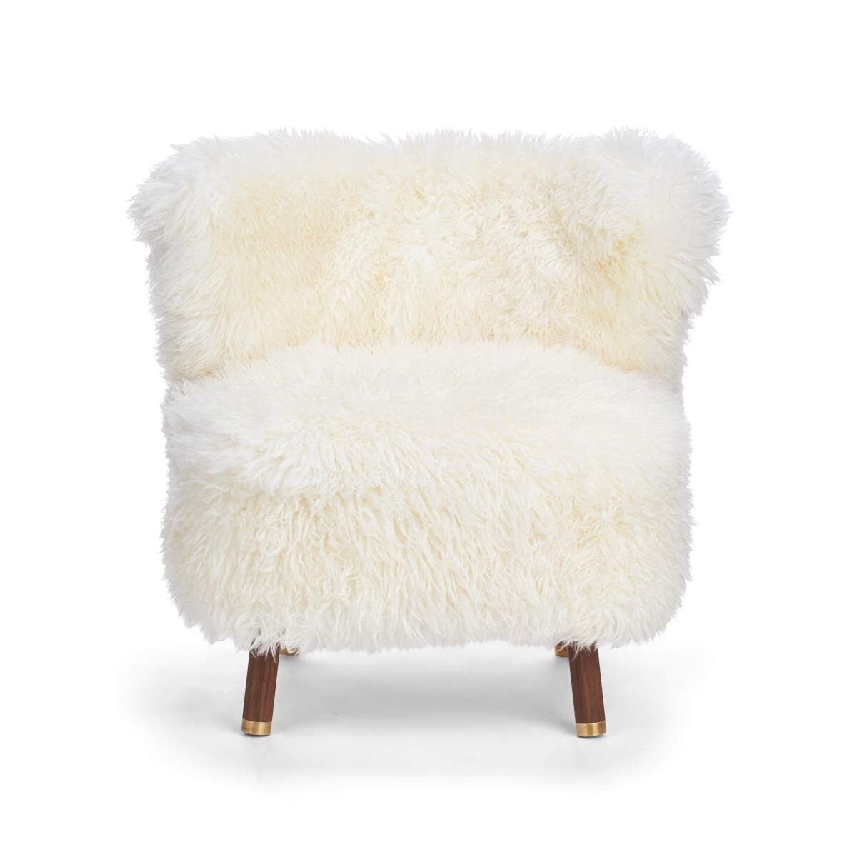 Natures Collection Emil Lounge Chair | Brass | Long Wool
