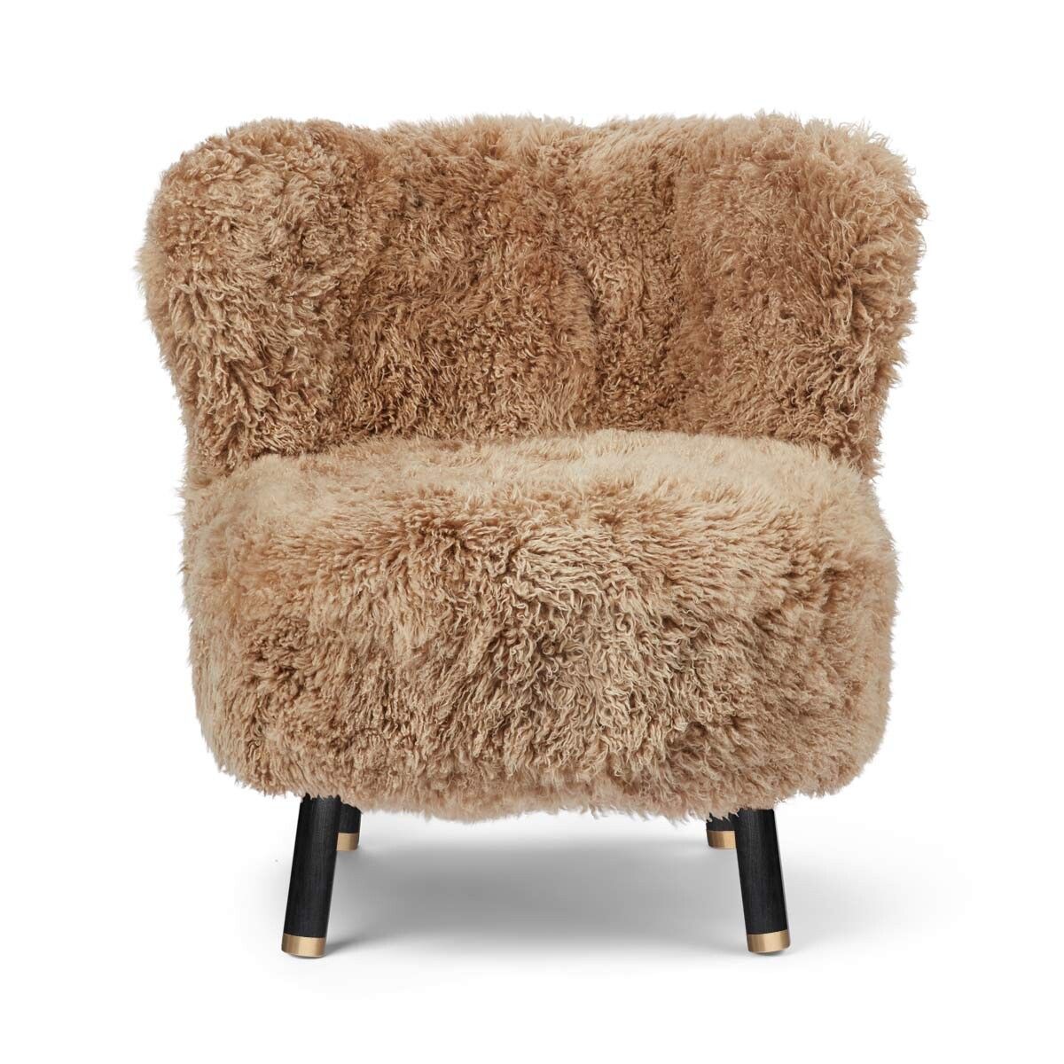Natures Collection Emil Lounge Chair | Brass | Long Wool