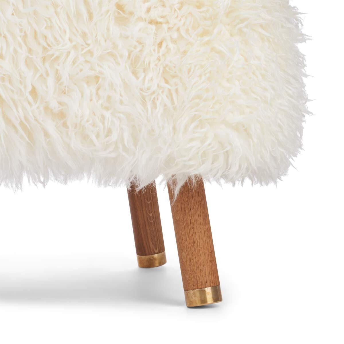 Natures Collection Emil Lounge Chair | Brass | Long Wool
