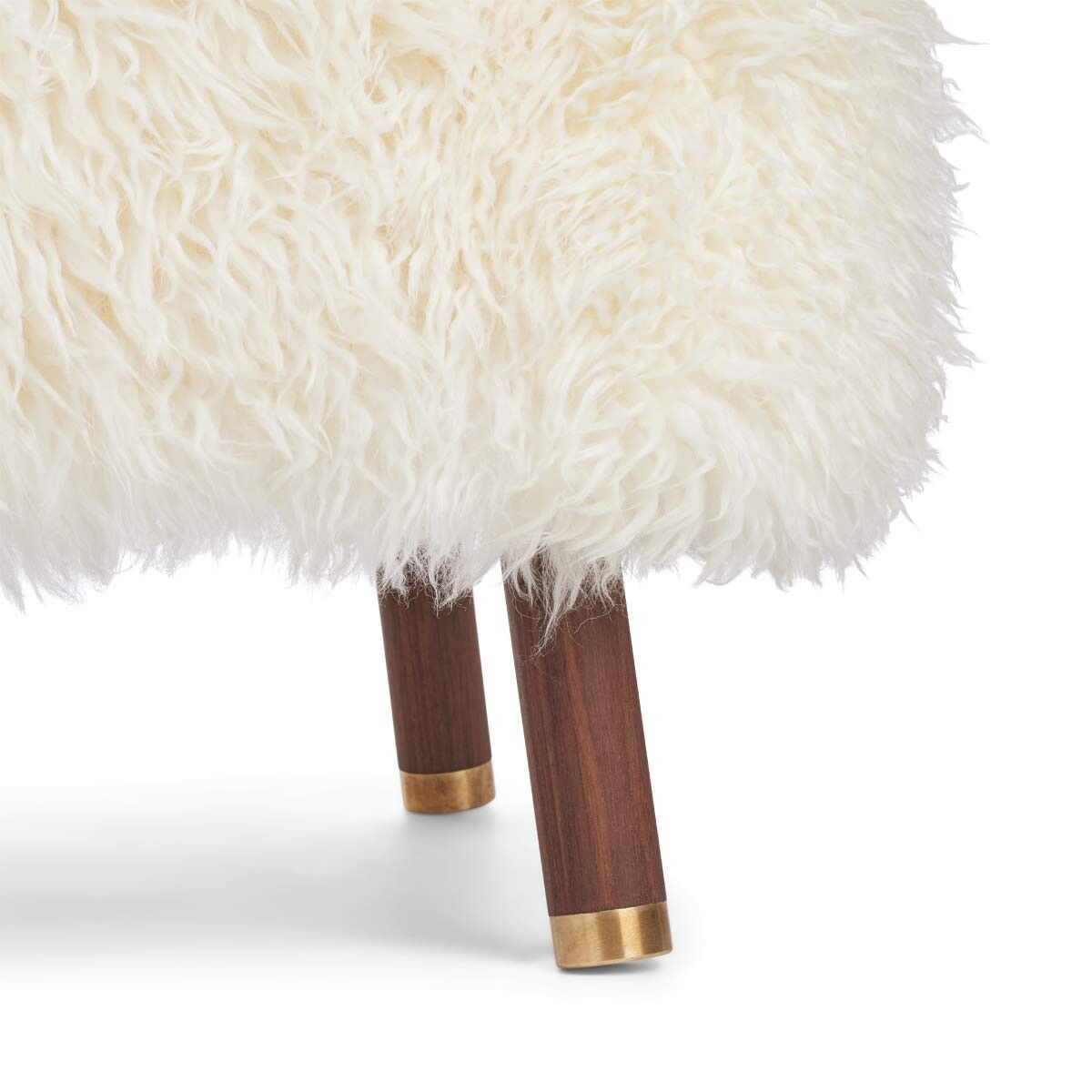 Natures Collection Emil Lounge Chair | Brass | Long Wool