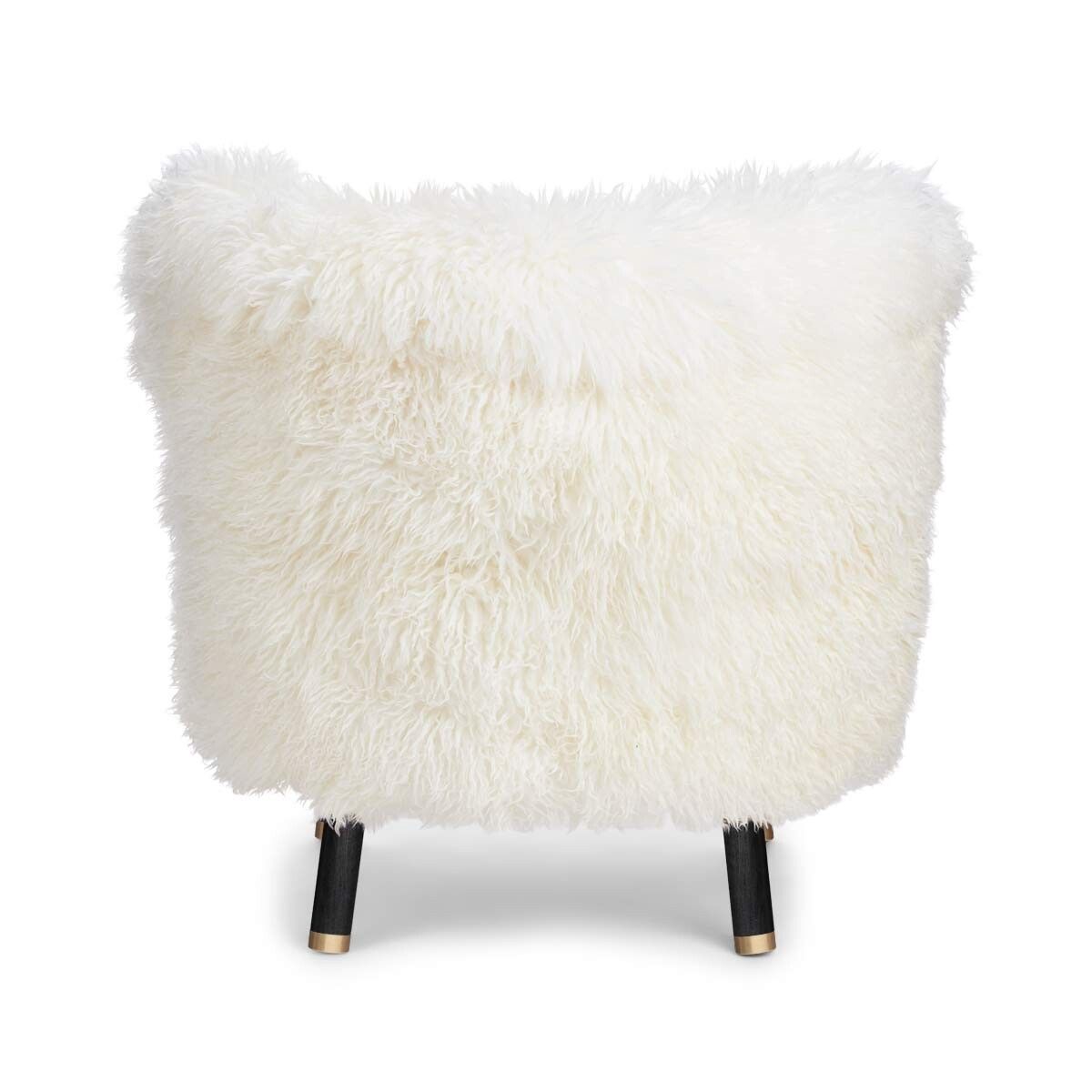 Natures Collection Emil Lounge Chair | Brass | Long Wool