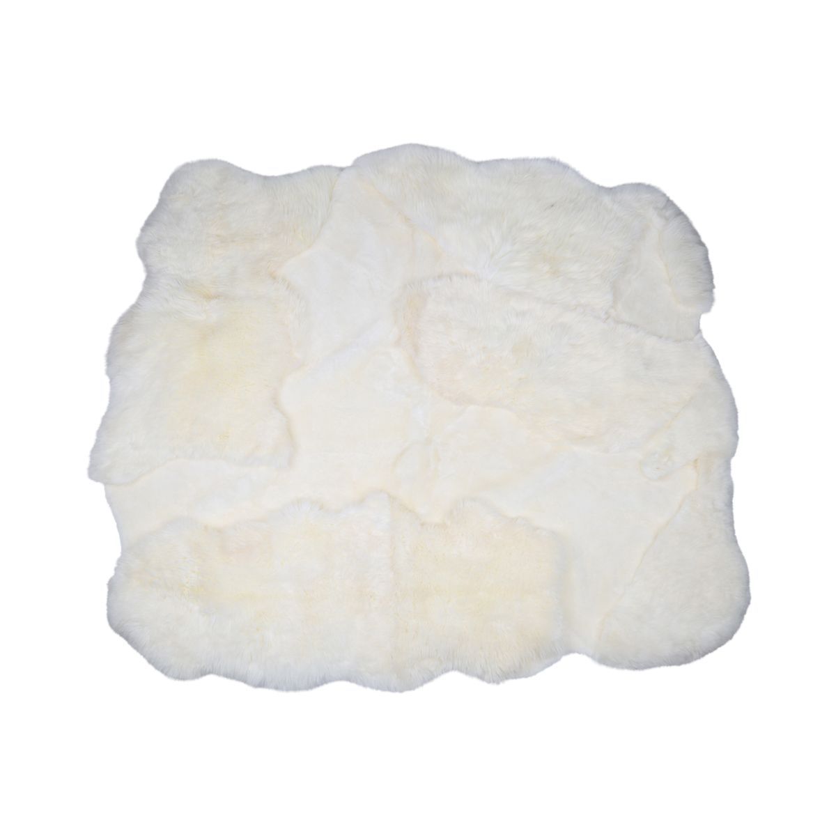 Natures Collection Multi Layered Design Rug of Premium New Zealand Sheepskin, Long Wool /Short Wool