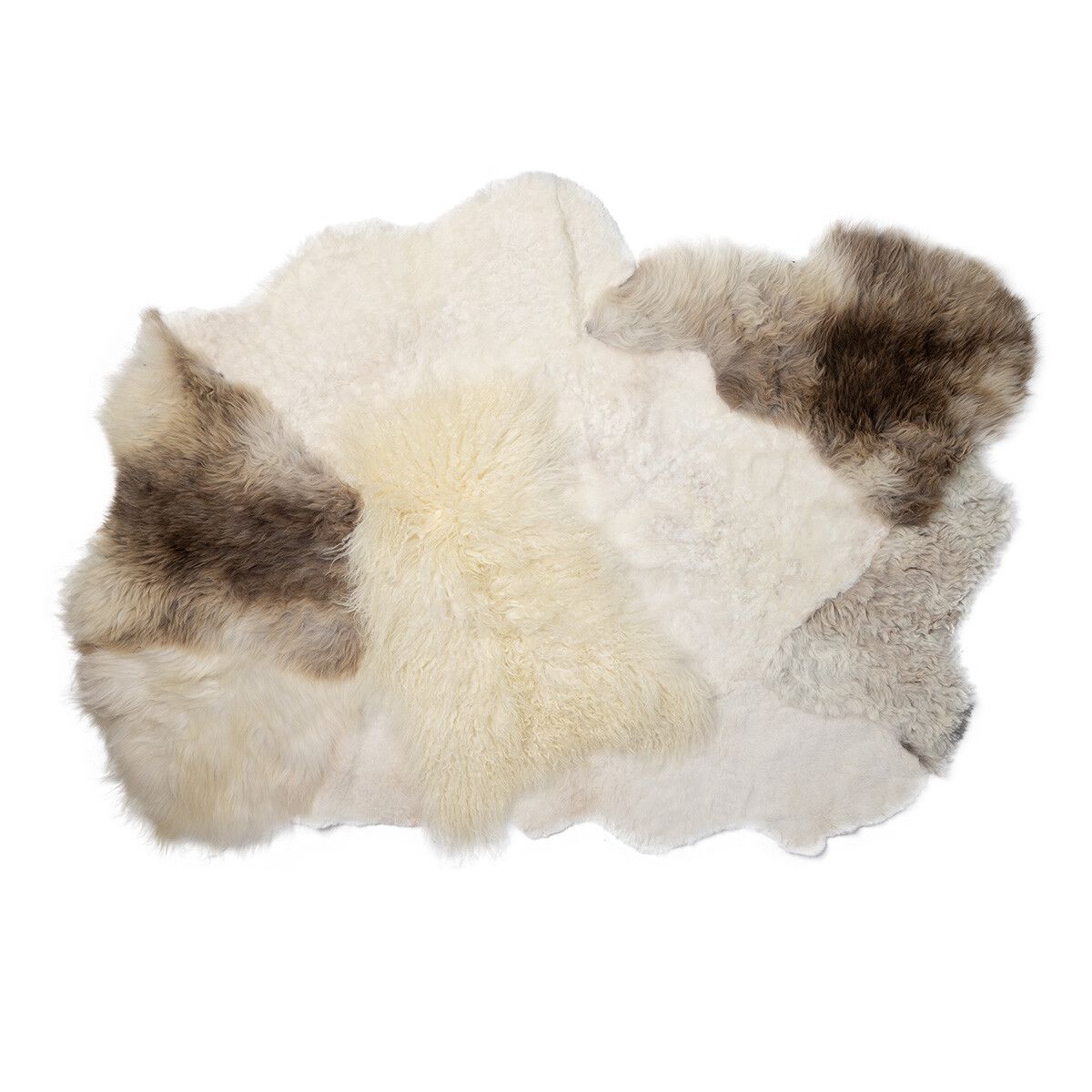 Natures Collection Long Wool / Short Wool Icelandic Sheepskin Design Rug