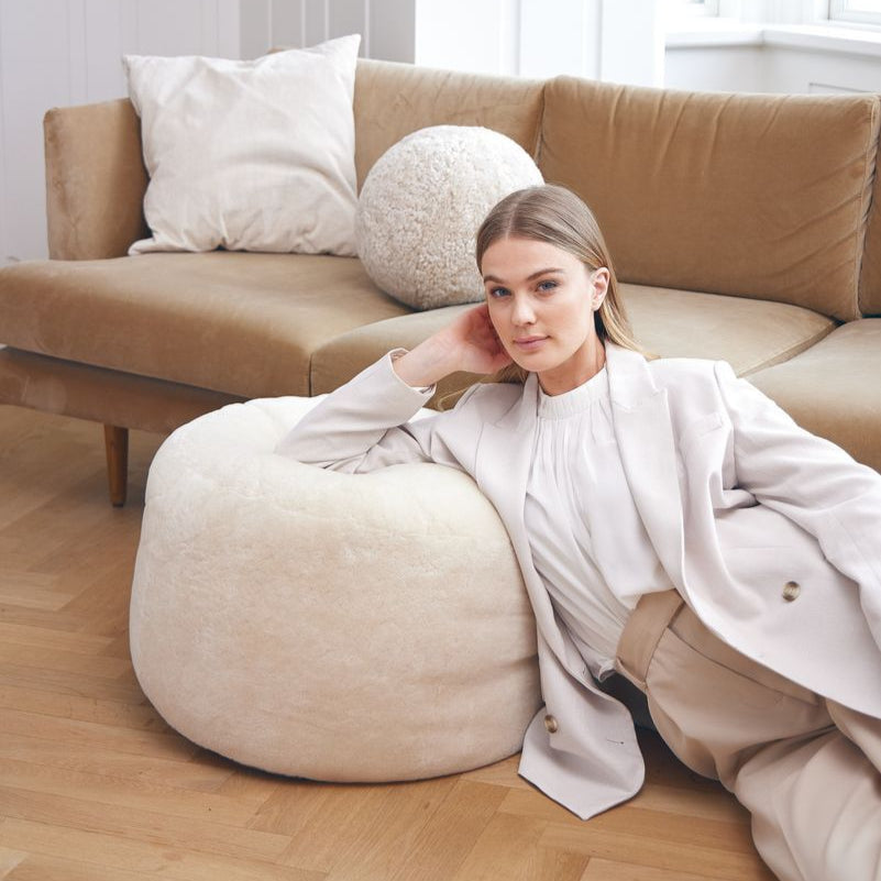 Natures Collection Round Moccasin Pouf | ø55xH36cm